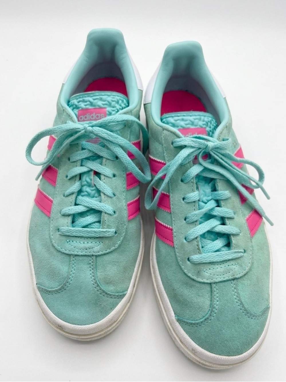 adidas Women’s Sneakers in Mint Green & Hot Pink - Picture 3 of 3